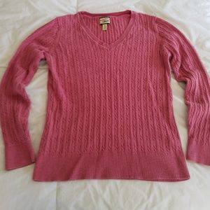 Bass Dusty Rose v neck sweater